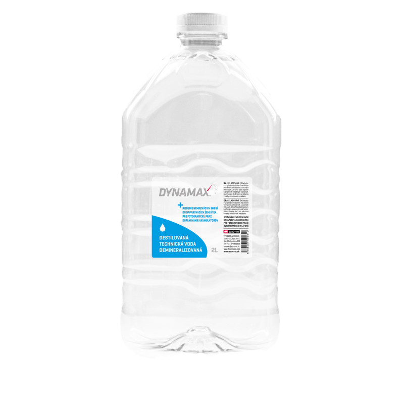 DYNAMAX DEMINERALIZOVANÁ TECHNICKÁ VODA 2L
