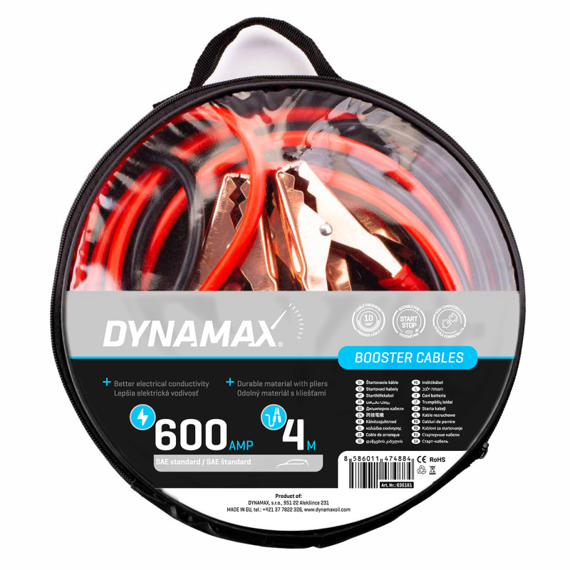 DYNAMAX ŠTARTOVACIE KÁBLE 600A 4m