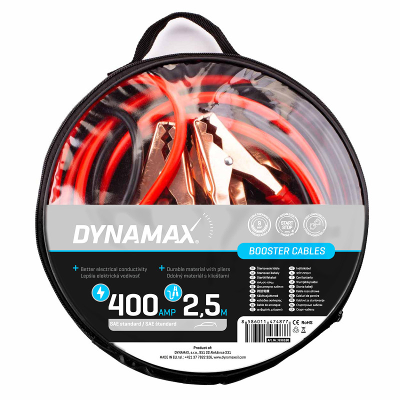DYNAMAX ŠTARTOVACIE KÁBLE 400A 2,5m